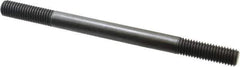 Jergens - 1/2-13 7" OAL Equal Double Threaded Stud - Alloy Steel, Black Oxide Finish, 1-1/2" Equal Thread Length - Exact Tool & Supply