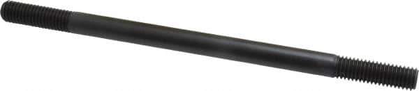Jergens - 1/2-13 9" OAL Equal Double Threaded Stud - Alloy Steel, Black Oxide Finish, 1-1/2" Equal Thread Length - Exact Tool & Supply