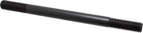 Jergens - 5/8-11 9" OAL Equal Double Threaded Stud - Alloy Steel, Black Oxide Finish, 1-3/4" Equal Thread Length - Exact Tool & Supply
