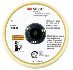 3M - 6" Diam Adhesive/PSA Disc Backing Pad - Soft Density, 10,000 RPM - Exact Tool & Supply