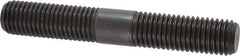Jergens - 3/4-10 5" OAL Equal Double Threaded Stud - Alloy Steel, Black Oxide Finish, 1-15/16" Equal Thread Length - Exact Tool & Supply