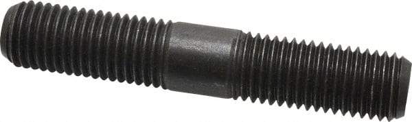 Jergens - 7/8-9 5" OAL Equal Double Threaded Stud - Alloy Steel, Black Oxide Finish, 1-29/32" Equal Thread Length - Exact Tool & Supply