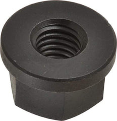 Jergens - 1/2-13, 1-1/8" Flange Diam, 11/16" High, 7/8" Across Flats, Flange Nut - Grade Low Carbon Steel Steel, Black Oxide Finish, 5/32" Flange Height, TCMA - Exact Tool & Supply