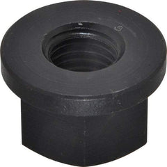 Jergens - 3/4-10, 1-5/8" Flange Diam, 1" High, 1-1/4" Across Flats, Flange Nut - Grade Low Carbon Steel Steel, Black Oxide Finish, 1/4" Flange Height, TCMA - Exact Tool & Supply