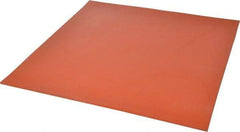 Made in USA - 12" Long, 12" Wide, 1/8" Thick, Silicone Rubber Foam Sheet - 35 to 45 Durometer, Orange-Red, -60 to 600°F, 650 psi Tensile Strength, Plain Backing, Stock Length - Exact Tool & Supply