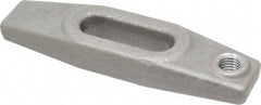 Jergens - 7/8" Stud, 2" Travel, 8" OAL x 2-1/8" Overall Width x 1-1/8" Overall Height, Heel Clamp - Grade C-1030/C-1035 Forged Steel, 2" Long x 13/16" Wide Slot, 3" Length x 1-1/2" Width x 3/4" Tapered Height, Tapped - Exact Tool & Supply