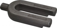 Jergens - 1-3/4" Wide x 3/4" High, Forged Steel, U Shaped Strap Clamp - 5/8" Stud, 2-1/2" Travel, 4" OAL, 11/16" Slot Width - Exact Tool & Supply