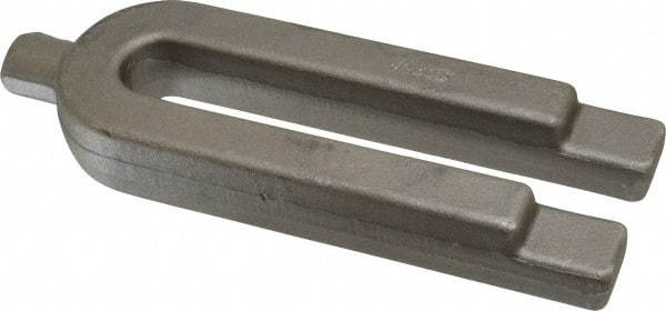 Jergens - 2-3/8" Wide x 1-1/8" High, Forged Steel, U Shaped Strap Clamp - 3/4" Stud, 6" Travel, 8" OAL, 13/16" Slot Width - Exact Tool & Supply