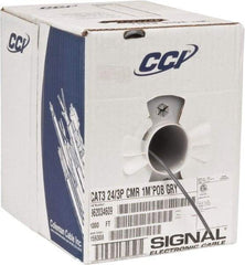 Southwire - 3 Conductor, 24 AWG Telephone Wire - 1,000 Ft., Copper Conductor, Beige, Gray and White PVC Jacket - Exact Tool & Supply