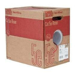 Made in USA - Cat5e, 24 AWG, 4 Wires, Unshielded Network & Ethernet Cable - Red, Polyolefin, 1,000' OAL - Exact Tool & Supply