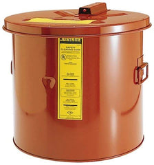 Justrite - Bench Top Solvent-Based Parts Washer - 5 Gal Max Operating Capacity, Steel Tank, 330.2mm High x 13-3/4" Wide - Exact Tool & Supply