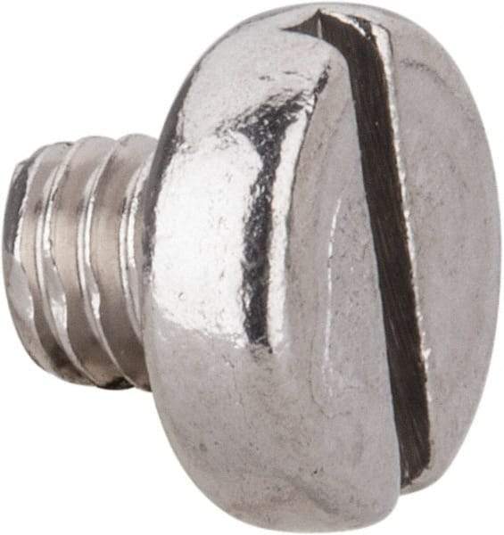 Value Collection - M4x0.70 Metric Coarse, 4mm Length Under Head Slotted Drive Machine Screw - Pan Head, Grade 18-8 & A2 Stainless Steel, Uncoated, Without Washer - Exact Tool & Supply