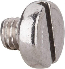 Value Collection - M4x0.70 Metric Coarse, 4mm Length Under Head Slotted Drive Machine Screw - Pan Head, Grade 18-8 & A2 Stainless Steel, Uncoated, Without Washer - Exact Tool & Supply