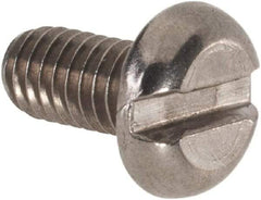 Value Collection - M4x0.70 Metric Coarse, 8mm Length Under Head Slotted Drive Machine Screw - Pan Head, Grade 18-8 & A2 Stainless Steel, Uncoated, Without Washer - Exact Tool & Supply