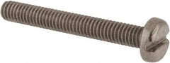 Value Collection - M4x0.70 Metric Coarse, 30mm Length Under Head Slotted Drive Machine Screw - Pan Head, Grade 18-8 & A2 Stainless Steel, Uncoated, Without Washer - Exact Tool & Supply
