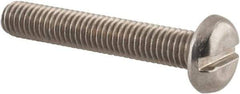 Value Collection - M5x0.80 Metric Coarse, 30mm Length Under Head Slotted Drive Machine Screw - Pan Head, Grade 18-8 & A2 Stainless Steel, Uncoated, Without Washer - Exact Tool & Supply