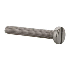 Value Collection - M5x0.80 Metric Coarse, 35mm Length Under Head Slotted Drive Machine Screw - Pan Head, Grade 18-8 & A2 Stainless Steel, Uncoated, Without Washer - Exact Tool & Supply