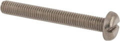 Value Collection - M5x0.80 Metric Coarse, 40mm Length Under Head Slotted Drive Machine Screw - Pan Head, Grade 18-8 & A2 Stainless Steel, Uncoated, Without Washer - Exact Tool & Supply