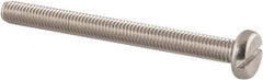Value Collection - M5x0.80 Metric Coarse, 55mm Length Under Head Slotted Drive Machine Screw - Pan Head, Grade 18-8 & A2 Stainless Steel, Uncoated, Without Washer - Exact Tool & Supply