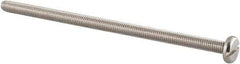 Value Collection - M5x0.80 Metric Coarse, 100mm Length Under Head Slotted Drive Machine Screw - Pan Head, Grade 18-8 & A2 Stainless Steel, Uncoated, Without Washer - Exact Tool & Supply
