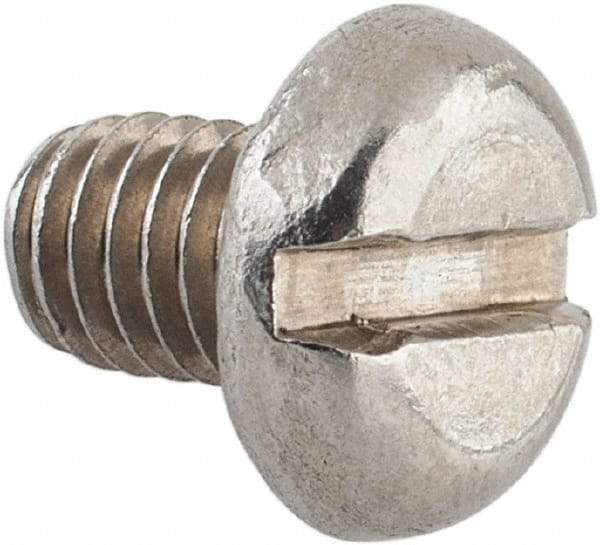 Value Collection - M6x1.00 Metric Coarse, 8mm Length Under Head Slotted Drive Machine Screw - Pan Head, Grade 18-8 & A2 Stainless Steel, Uncoated, Without Washer - Exact Tool & Supply