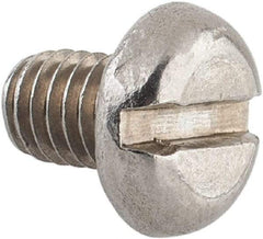 Value Collection - M6x1.00 Metric Coarse, 8mm Length Under Head Slotted Drive Machine Screw - Pan Head, Grade 18-8 & A2 Stainless Steel, Uncoated, Without Washer - Exact Tool & Supply