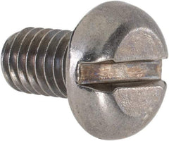 Value Collection - M6x1.00 Metric Coarse, 10mm Length Under Head Slotted Drive Machine Screw - Pan Head, Grade 18-8 & A2 Stainless Steel, Uncoated, Without Washer - Exact Tool & Supply
