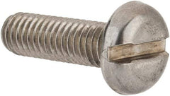 Value Collection - M6x1.00 Metric Coarse, 20mm Length Under Head Slotted Drive Machine Screw - Pan Head, Grade 18-8 & A2 Stainless Steel, Uncoated, Without Washer - Exact Tool & Supply