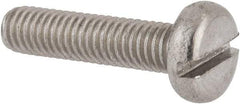 Value Collection - M6x1.00 Metric Coarse, 25mm Length Under Head Slotted Drive Machine Screw - Pan Head, Grade 18-8 & A2 Stainless Steel, Uncoated, Without Washer - Exact Tool & Supply