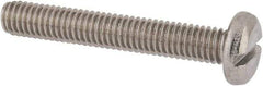 Value Collection - M6x1.00 Metric Coarse, 40mm Length Under Head Slotted Drive Machine Screw - Pan Head, Grade 18-8 & A2 Stainless Steel, Uncoated, Without Washer - Exact Tool & Supply