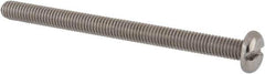 Value Collection - M6x1.00 Metric Coarse, 80mm Length Under Head Slotted Drive Machine Screw - Pan Head, Grade 18-8 & A2 Stainless Steel, Uncoated, Without Washer - Exact Tool & Supply