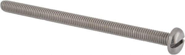 Value Collection - M6x1.00 Metric Coarse, 90mm Length Under Head Slotted Drive Machine Screw - Pan Head, Grade 18-8 & A2 Stainless Steel, Uncoated, Without Washer - Exact Tool & Supply