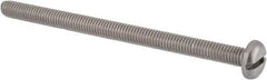 Value Collection - M6x1.00 Metric Coarse, 90mm Length Under Head Slotted Drive Machine Screw - Pan Head, Grade 18-8 & A2 Stainless Steel, Uncoated, Without Washer - Exact Tool & Supply