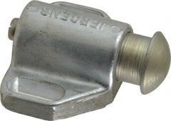 Jergens - 2" Base Width, 1/4" Stroke Len, 13/16" Stop Head OD, 1-1/2" Btw Mt Hole Ctrs, 1-7/32" Btw Mt Hole & Edge, Round Spring Locating Stop - Exact Tool & Supply