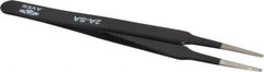 Aven - 4-3/4" OAL 2A-SA Color Coded Precision Tweezers - Stainless Steel, 2A-SA Pattern - Exact Tool & Supply