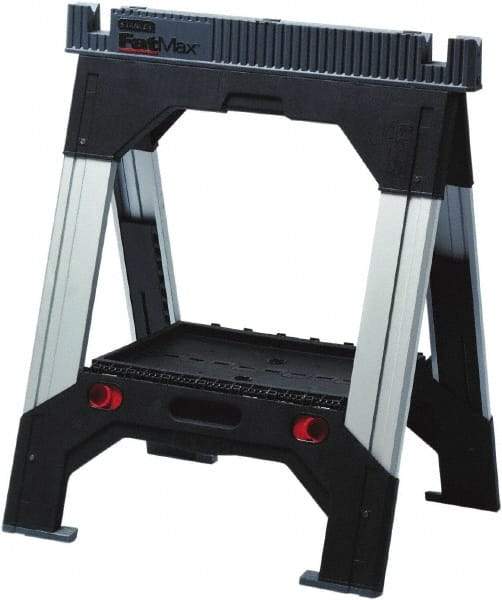 Stanley - Adjustable Sawhorse - 2" Long x 27.45" Wide x 33" High - Exact Tool & Supply