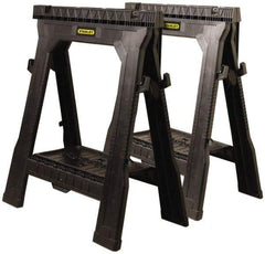 Stanley - Folding Sawhorse - 1" Long x 27.3" Wide x 32" High, Twin Pack - Exact Tool & Supply