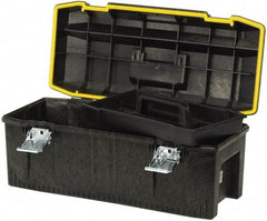 Stanley - 1 Tray Tool Box - 22-3/4" Wide x 11-3/4" Deep x 10-1/2" High, Polypropylene Resin, Black - Exact Tool & Supply