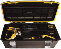 Stanley - 1 Tray Tool Box - 28" Wide x 12-1/4" Deep x 11-1/2" High, Polypropylene Resin, Black - Exact Tool & Supply