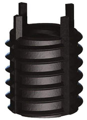 Jergens - M16x1.50 Internal, M22x1.50 External, Metric Fine, 22mm Insert Length, Heavy Duty Keylocking Thread Inserts - Carbon Steel, Zinc Phosphate Finish, Grade C1215, 6H Internal Class of Fit, 6G External Class of Fit, Use Tool 215-064771 - Exact Tool & Supply
