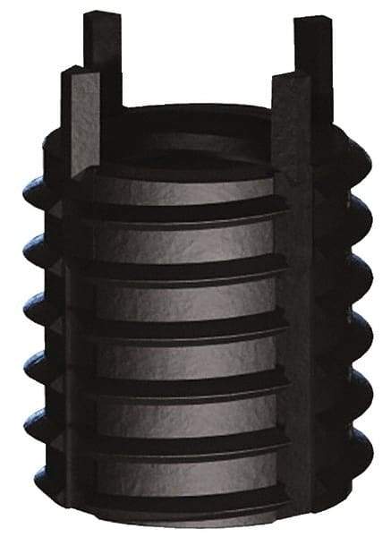 Jergens - 9/16-18 Internal, 7/8-14 External, UNF, 20.5mm Insert Length, Extra Heavy Duty Keylocking Thread Inserts - Carbon Steel, Zinc Phosphate Finish, Grade C1215, 2B Internal Class of Fit, 2A External Class of Fit, Use Tool 215-064739 - Exact Tool & Supply