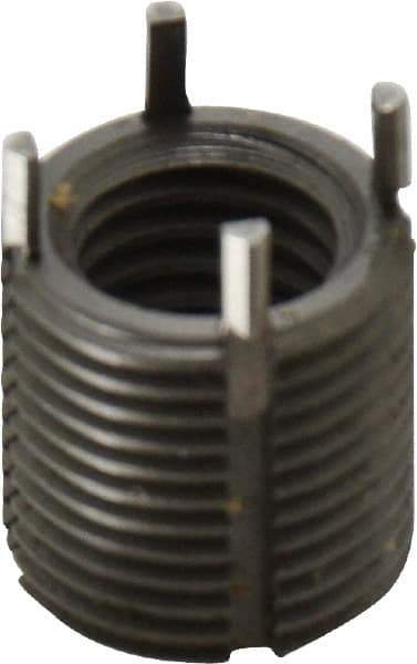 Jergens - 5/8-11 Internal, 7/8-14 External, UNC, 22mm Insert Length, Heavy Duty Keylocking Thread Inserts - Carbon Steel, Zinc Phosphate Finish, Grade C1215, 2B Internal Class of Fit, 2A External Class of Fit, Use Tool 215-064708 - Exact Tool & Supply