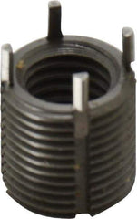 Jergens - 5/8-11 Internal, 7/8-14 External, UNC, 22mm Insert Length, Heavy Duty Keylocking Thread Inserts - Carbon Steel, Zinc Phosphate Finish, Grade C1215, 2B Internal Class of Fit, 2A External Class of Fit, Use Tool 215-064708 - Exact Tool & Supply