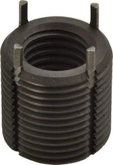 Jergens - 3/4-10 Internal, 1-1/8 - 12 External, UNC, 1-1/8" Insert Length, Heavy Duty Keylocking Thread Inserts - Carbon Steel, Zinc Phosphate Finish, Grade C1215, 2B Internal Class of Fit, 2A External Class of Fit, Use Tool 215-064709 - Exact Tool & Supply