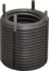 Jergens - 1-8 Internal, 1-3/8 - 12 External, UNC, 1-3/8" Insert Length, Heavy Duty Keylocking Thread Inserts - Carbon Steel, Zinc Phosphate Finish, Grade C1215, 2B Internal Class of Fit, 2A External Class of Fit, Use Tool 215-064711 - Exact Tool & Supply