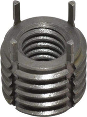 Jergens - 3/8-16 Internal, 5/8-11 External, UNC, 1/2" Insert Length, Extra Heavy Duty Keylocking Thread Inserts - Carbon Steel, Zinc Phosphate Finish, Grade C1215, 2B Internal Class of Fit, 2A External Class of Fit, Use Tool 215-064736 - Exact Tool & Supply