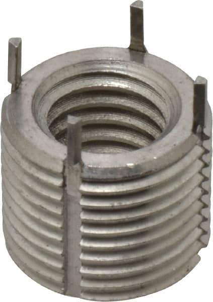 Jergens - 1/2-13 Internal, 3/4-16 External, UNC, 5/8" Insert Length, Heavy Duty Keylocking Thread Inserts - Stainless Steel, Passivated Finish, Grade 303, 2B Internal Class of Fit, 2A External Class of Fit, Use Tool 215-064706 - Exact Tool & Supply