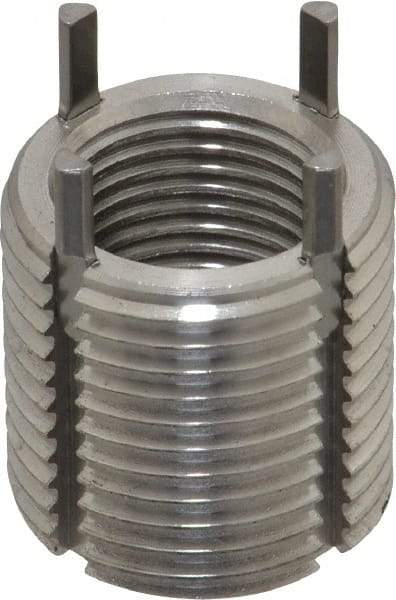 Jergens - 5/8-18 Internal, 7/8-14 External, UNF, 22mm Insert Length, Heavy Duty Keylocking Thread Inserts - Stainless Steel, Passivated Finish, Grade 303, 2B Internal Class of Fit, 2A External Class of Fit, Use Tool 215-064708 - Exact Tool & Supply