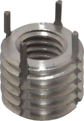 Jergens - 3/8-16 Internal, 5/8-11 External, UNC, 1/2" Insert Length, Extra Heavy Duty Keylocking Thread Inserts - Stainless Steel, Passivated Finish, Grade 303, 2B Internal Class of Fit, 2A External Class of Fit, Use Tool 215-064736 - Exact Tool & Supply