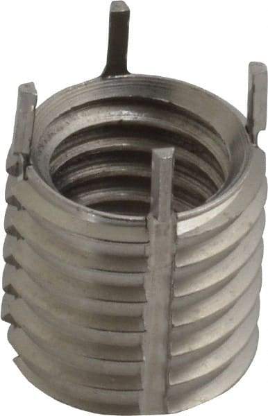Jergens - 1/2-13 Internal, 5/8-11 External, UNC, 5/8" Insert Length, Thin Wall Keylocking Thread Inserts - Stainless Steel, Passivated Finish, Grade 303, 2B Internal Class of Fit, 2A External Class of Fit, Use Tool 215-064726 - Exact Tool & Supply